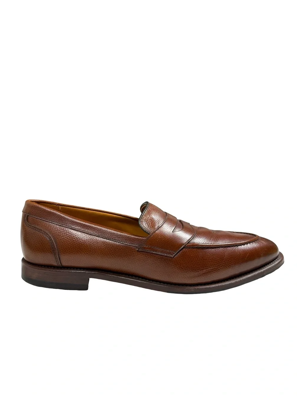 Allen Edmonds Parkland Penny Loafers Brown Pebble Leather Mens 12 D Business